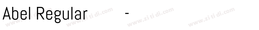 Abel Regular字体字体转换